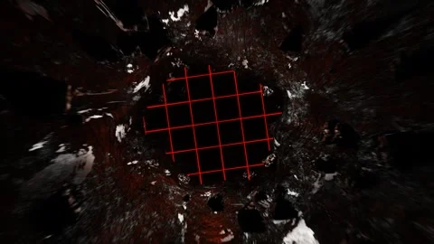 Cave with Red Laser Protection Background VJ Loop in 4K Stock Footage 248162079