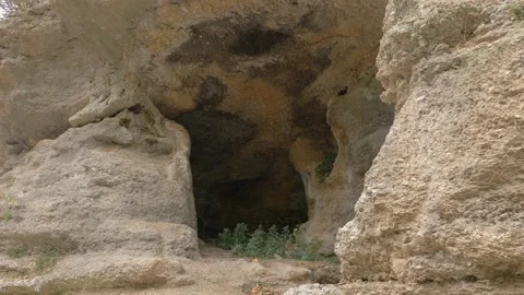 Cave in the rock. Stock Footage 137873995