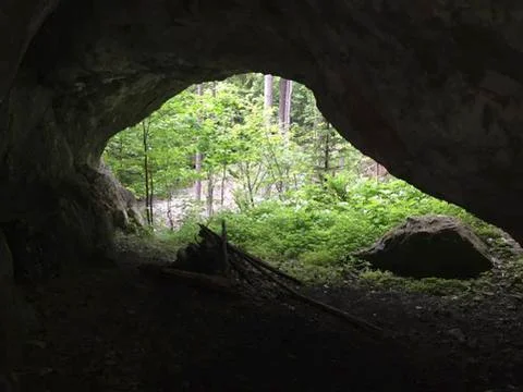 A cave in the rock Stock Photos