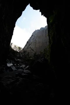 Cave scene Stockfoto's