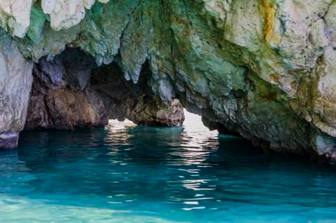 CAVE SEVERAL DOORS Stock Photos