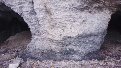 Cave on a shore shot Stock Footage 85455728