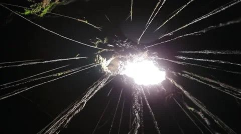 Cave skylight Stock Footage 42112366