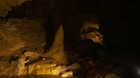 Cave Stalagmite formation Video stock 72816226