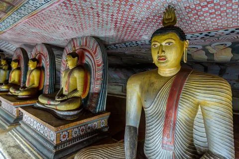 Cave temple in Dambulla Stock Photos
