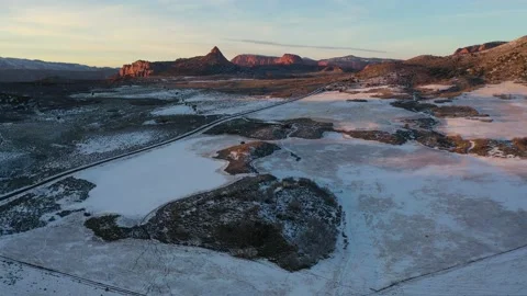 Cave Vallley in Winter looking North Stock Footage 170463121