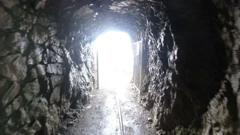 Cave Walk in Dragon Path on top of mount Pilatus 4k Stock Footage 165236716