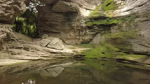 Cave with water Stock Footage