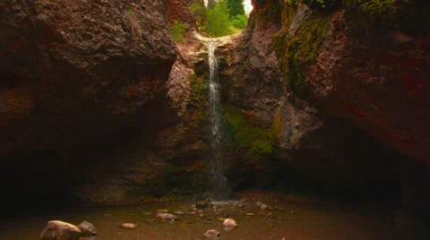 Cave waterfall HD Stock-Footage 33706943