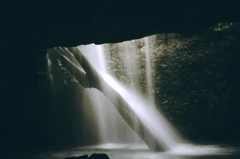 Cave waterfall Stock Photos