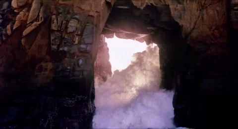Cave Waves Stock Footage 345369167