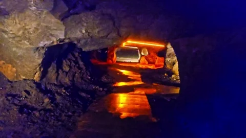 A cave with a yellow. Stock-Footage 282966160