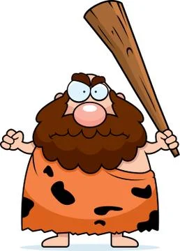 Caveman angry Stock Illustration