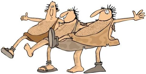 Caveman cancan Illustrazione stock