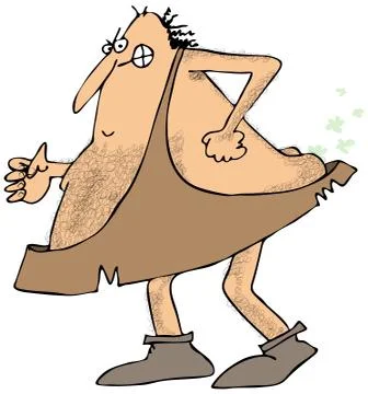 Caveman flatulence Stock Illustration