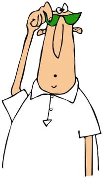 Caveman playing a violin Stock Illustration