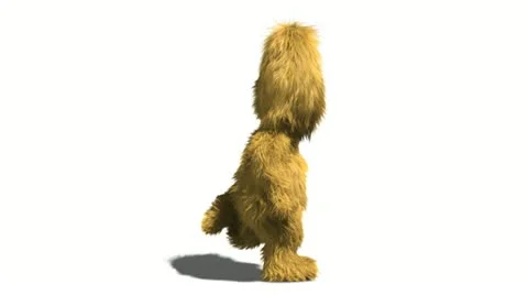 Caveman is running away loopable with alpha channel Video stock 21893644