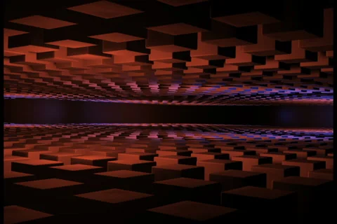 Caverns of cubes 720 x 480 Stock-Footage 951208