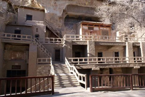 Caves in mount Stock Photos