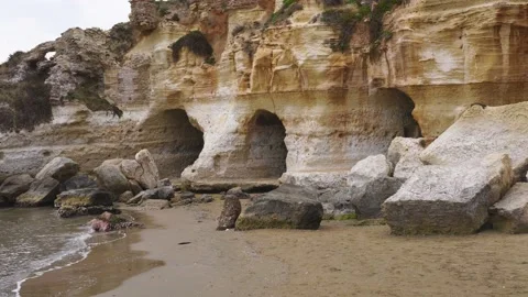 Caves of Nero (Grotte di Nerone) in Anzio, Italy Stock Footage 239384073
