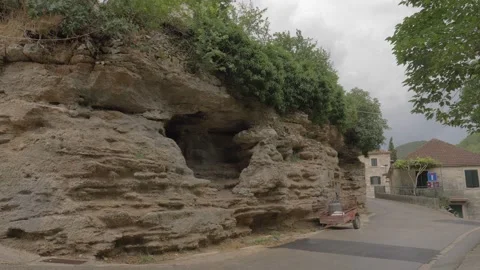 Caves in the rock. Video stock 137873971