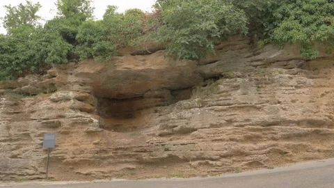 Caves in the rock. Stock Footage 137874025