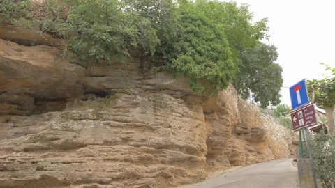 Caves in the rock. Video stock 137874053