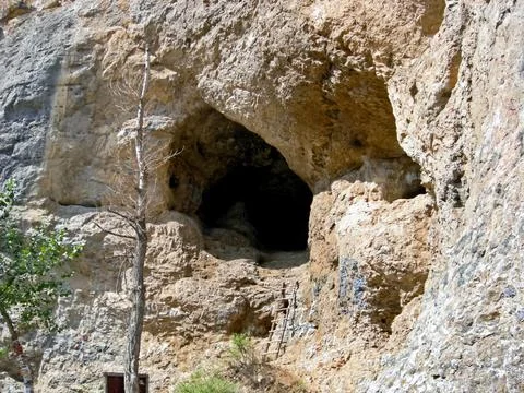 Caves in the rocks on the Beloretsky tract. Stock Photos