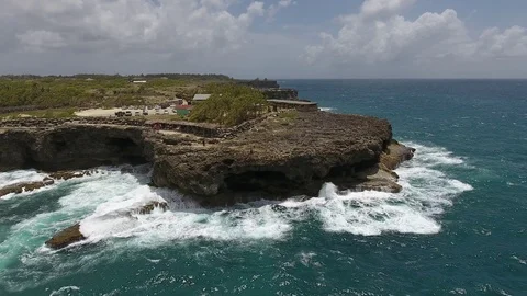 Caves of the world, external view with drone Stock Footage 88566860