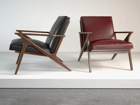 Cavett Chair 3d Model, Cavett Leather Chair