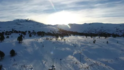 Caviahue Ski Center Base Stock-Footage 314513434