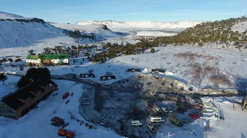 Caviahue Ski Center Base Stock-Footage 314513445