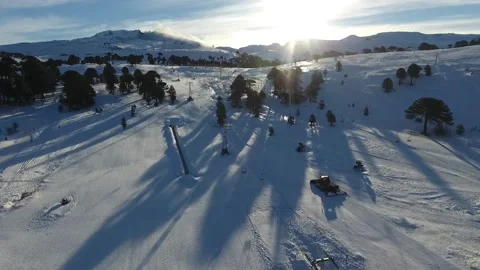 Caviahue Ski Center Base Stock-Footage 314513487
