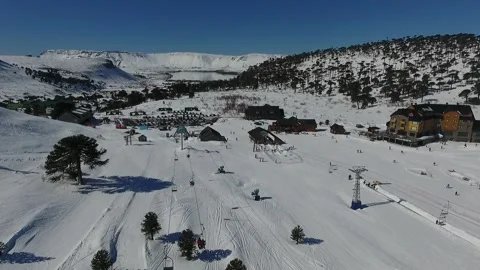 Caviahue Ski Center Base Stock-Footage 314513537