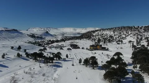 Caviahue Ski Center Base Stock-Footage 314513597