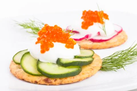 Caviar appetiser Stock Photos