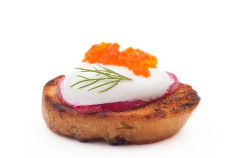 Caviar bread Stock Photos