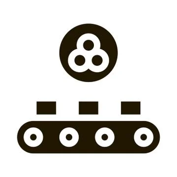 Caviar Conveyor Icon Vector Glyph Illustration Stock Illustration