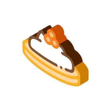 Caviar On Cracker isometric icon vector illustration Stock Illustration