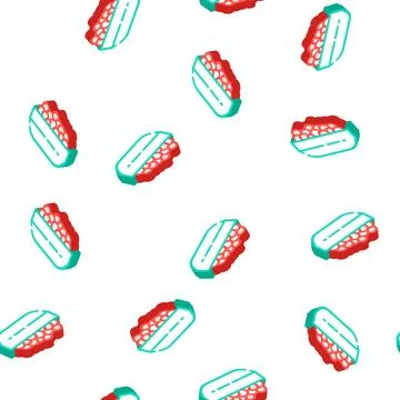 Caviar fish isometric icon seamless pattern Illustrazione stock
