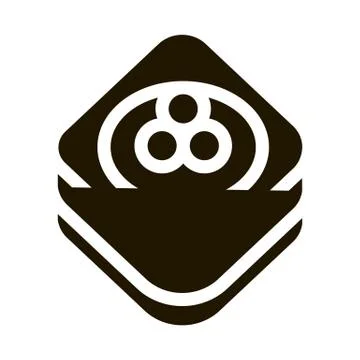 Caviar On Pancake Icon Vector Glyph Illustration Stock Illustration