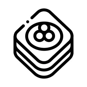 Caviar On Pancake Icon Vector Outline Illustration Stock Illustration