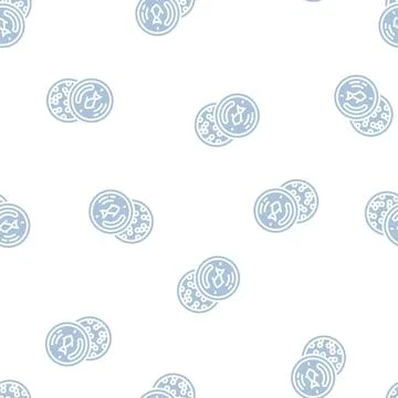 Caviar seafood glyph seamless pattern Illustrazione stock