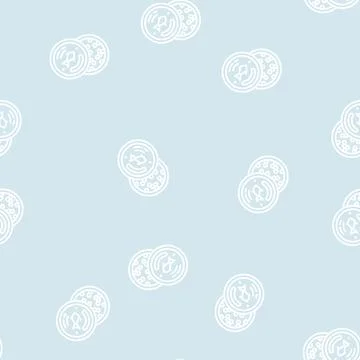 Caviar seafood line seamless pattern Stock Illustration