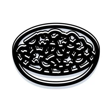 Caviar on serving dish with gourmet snack concept Stock Illustration