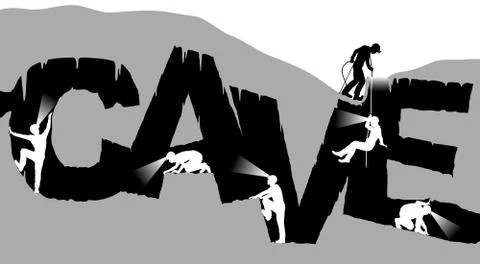 Caving Stock-Illustration