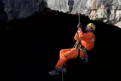 Caving in Spain Stock Photos