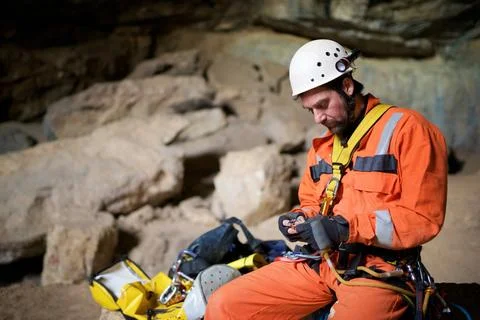 Caving in Spain Fotos de archivo