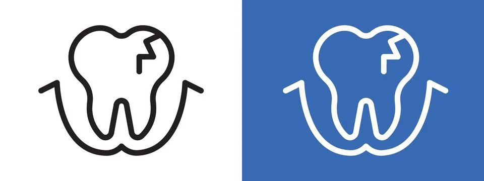 Cavities logo sign set vector outline 库存插图