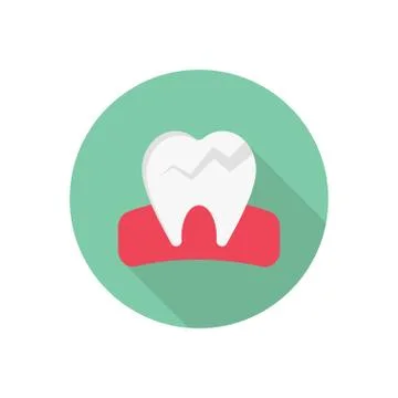 Cavity flat color icon Stock Illustration